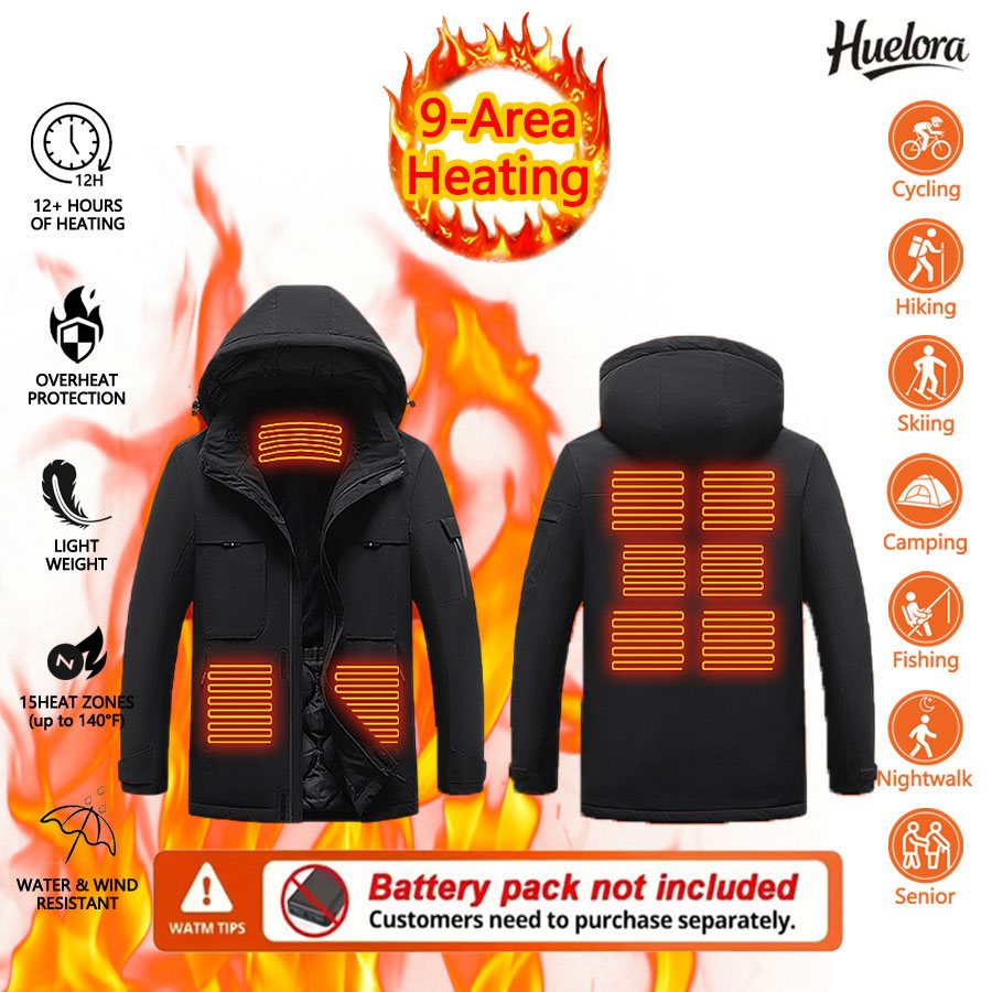 Outdoor Power Not Working - Huelora 9-gebied verwarmingsjas dames waterdichte kleding