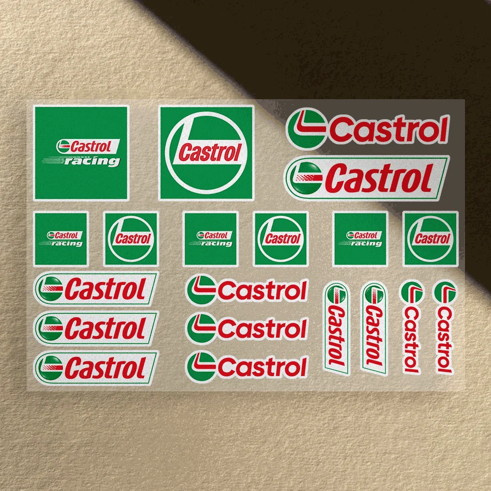 Castrol Oil Gtx - Reflecterende laser Waterdichte stickers vinylstickers en