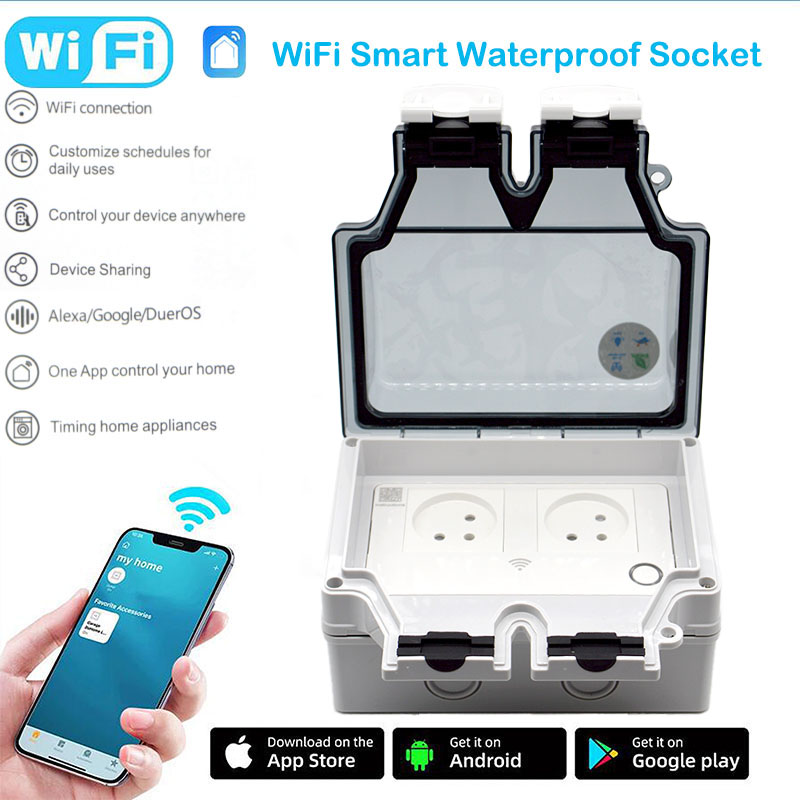 Outdoor Power Outlet Weatherproof - 16A Smart Socket IP66 Waterdichte stekker