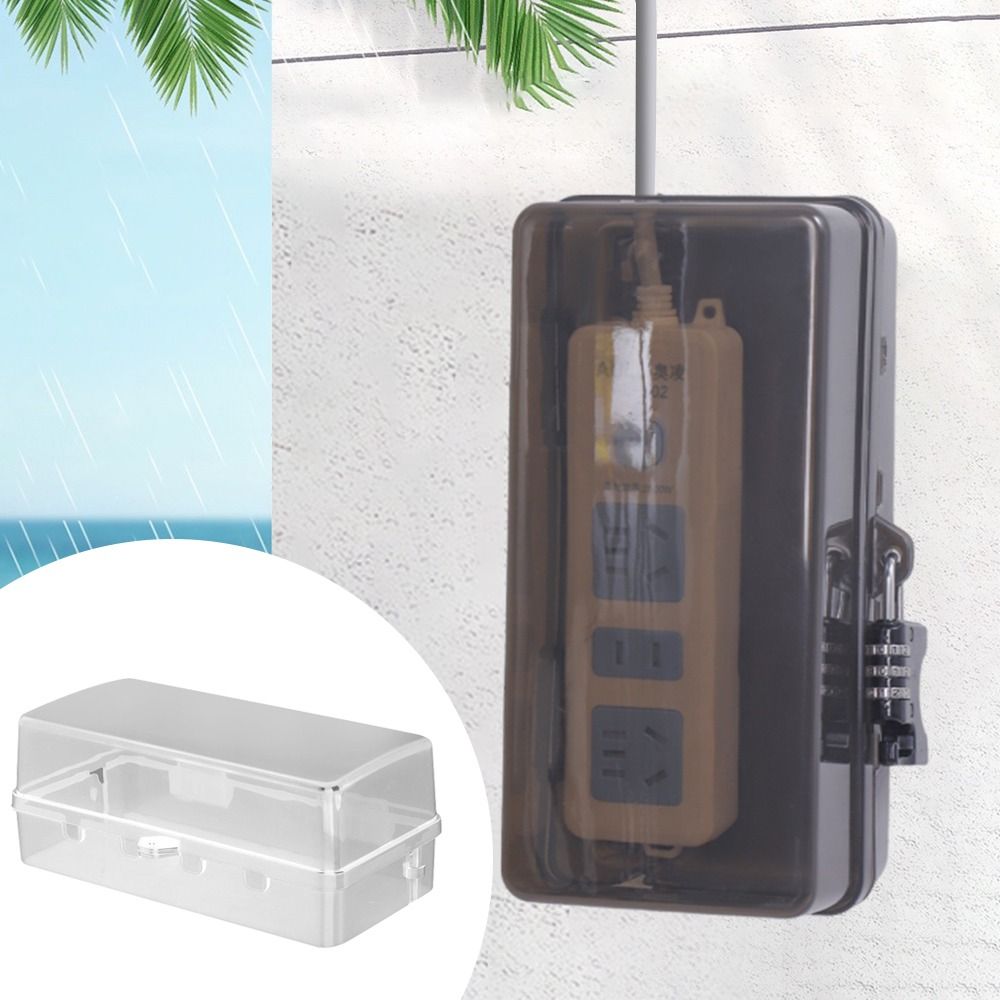 Outdoor Power Outlet Weatherproof - Draagbare kunststof stekkerdoos Anti-diefstal waterdichte kabelbeheerdoos