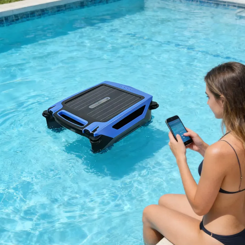 Outdoor Power Vacuum - Automatische, op zonne-energie werkende, milieuvriendelijke zwembadbladzuigerrobot