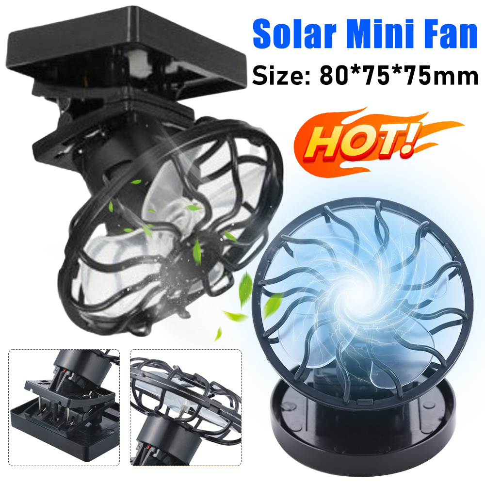 Outdoor Power With Timer - Zonne-energie Mini Clip Fan Clip op