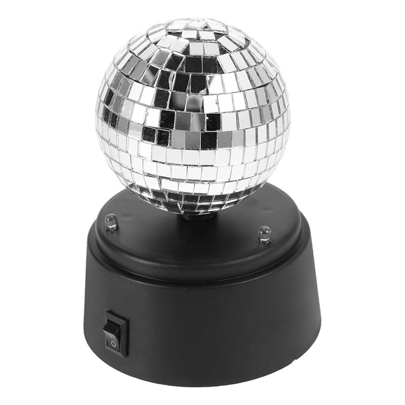 Outdoor Power Bar - AB41-Batterij-aangedreven roterende spiegelbal LED-tafellamp voor restaurant,