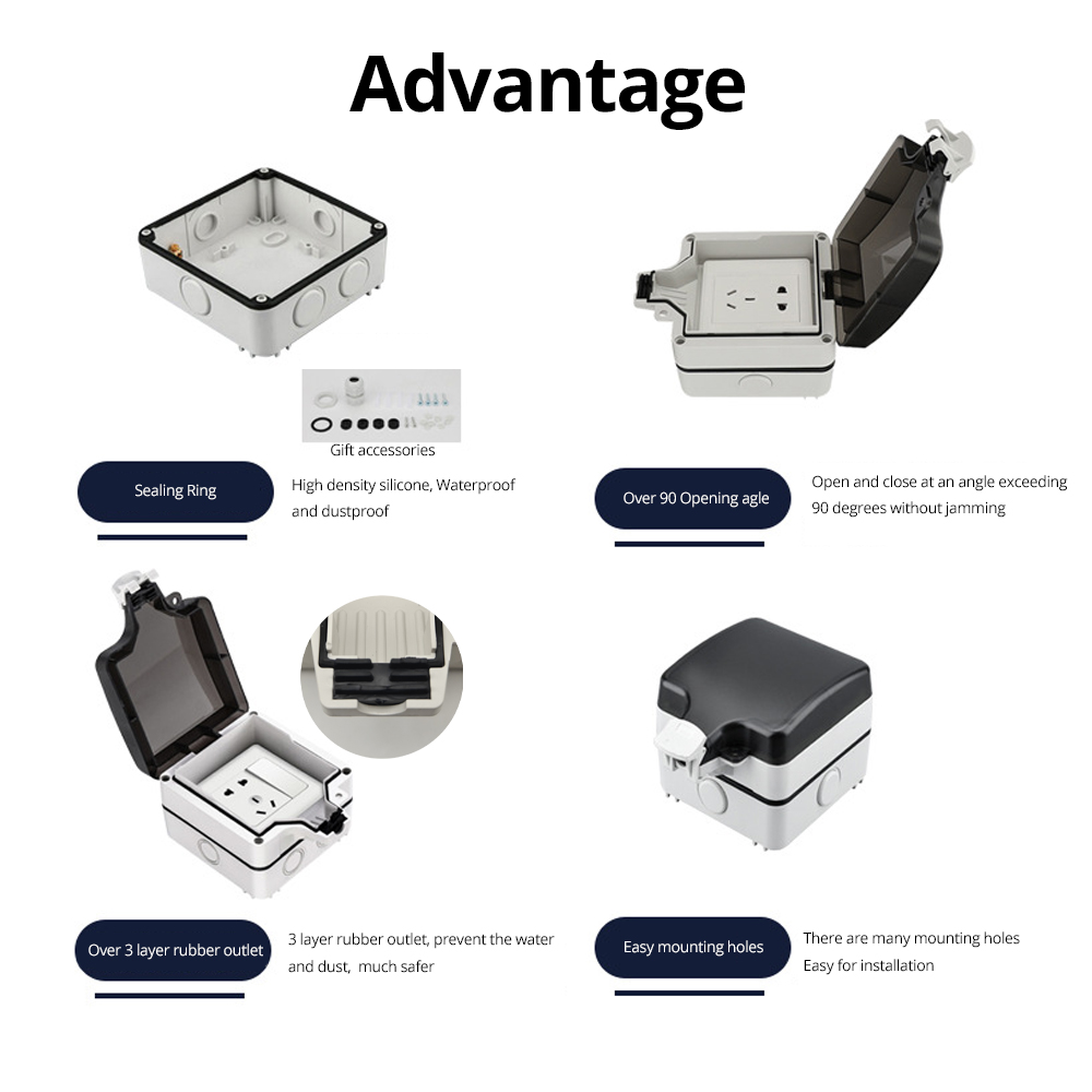 Wallpad IP66 Stofdicht Waterdi - Outdoor Power Outlet Weatherproof recensie en prijs