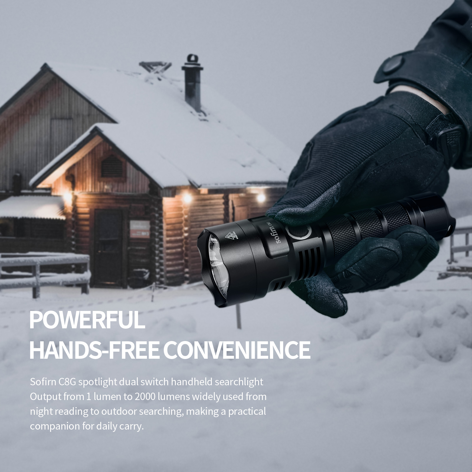 SOFIRN C8G Krachtige LED-zakla - Outdoor Power Group recensie en prijs