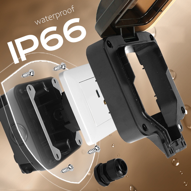 Avoir IP66 waterdichte wandcon - Outdoor Power Outlet Weatherproof recensie en prijs