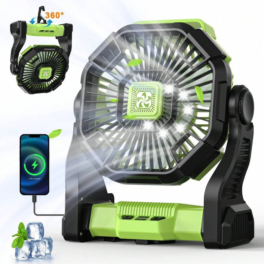 20000mAh draagbare ventilator  - Outdoor Power With Timer recensie en prijs