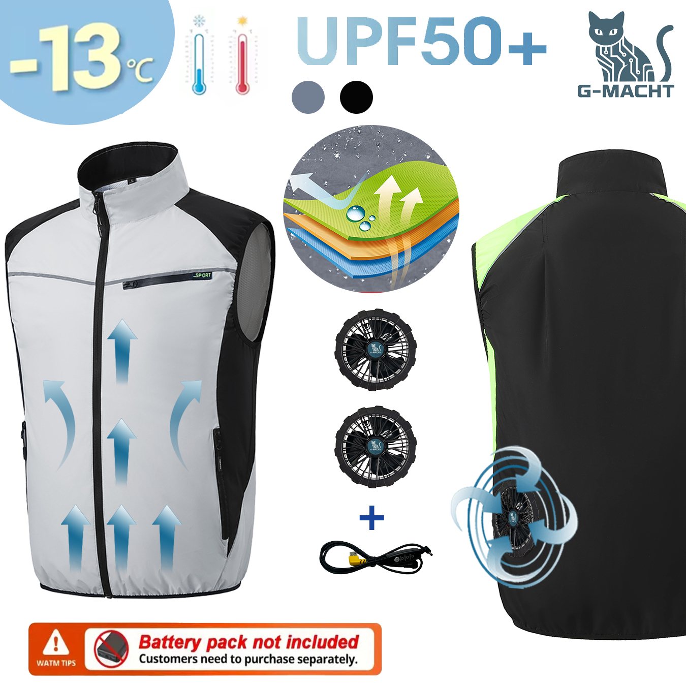 USB-koelventilatorvest Zomer A - Outdoor Power Not Working recensie en prijs